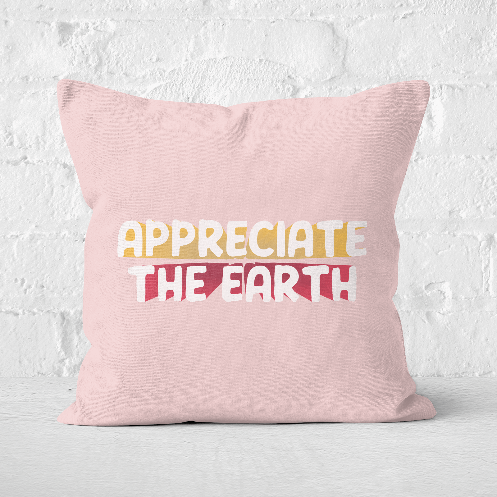 Earth Friendly Appreciate The Earth Square Cushion - 50x50cm - Soft Touch