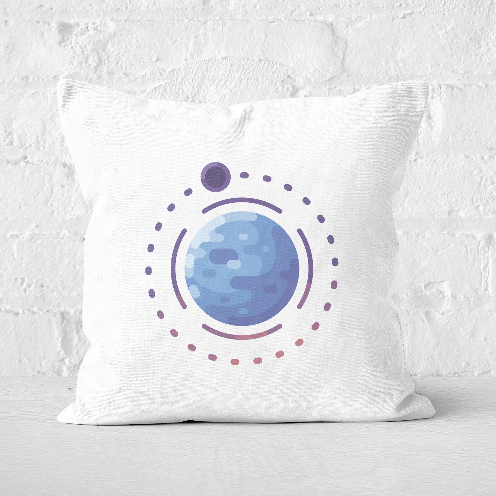 Planet Earth Square Cushion - 60x60cm - Soft Touch