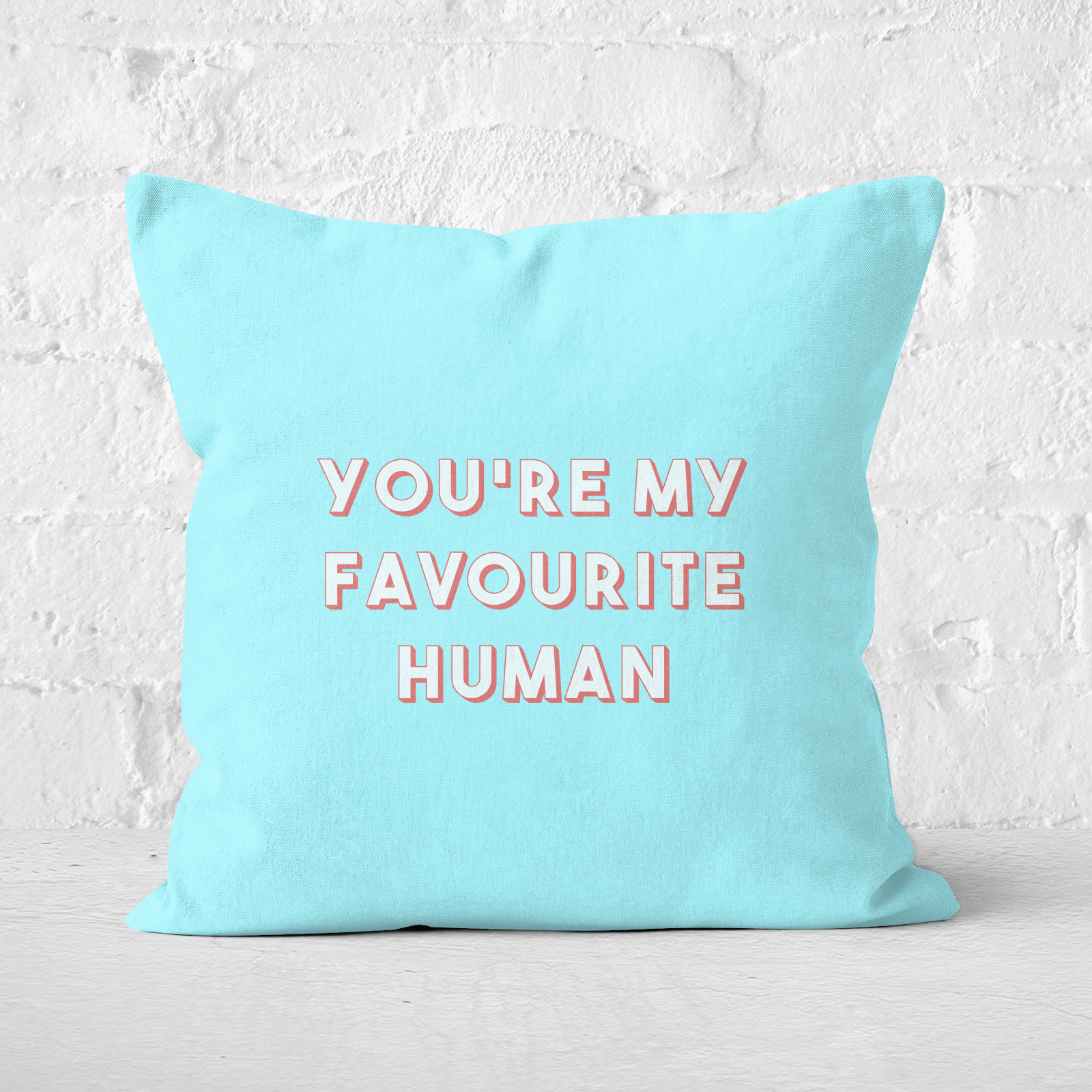 You're My Favourite Human Square Cushion - 60x60cm - Soft Touch