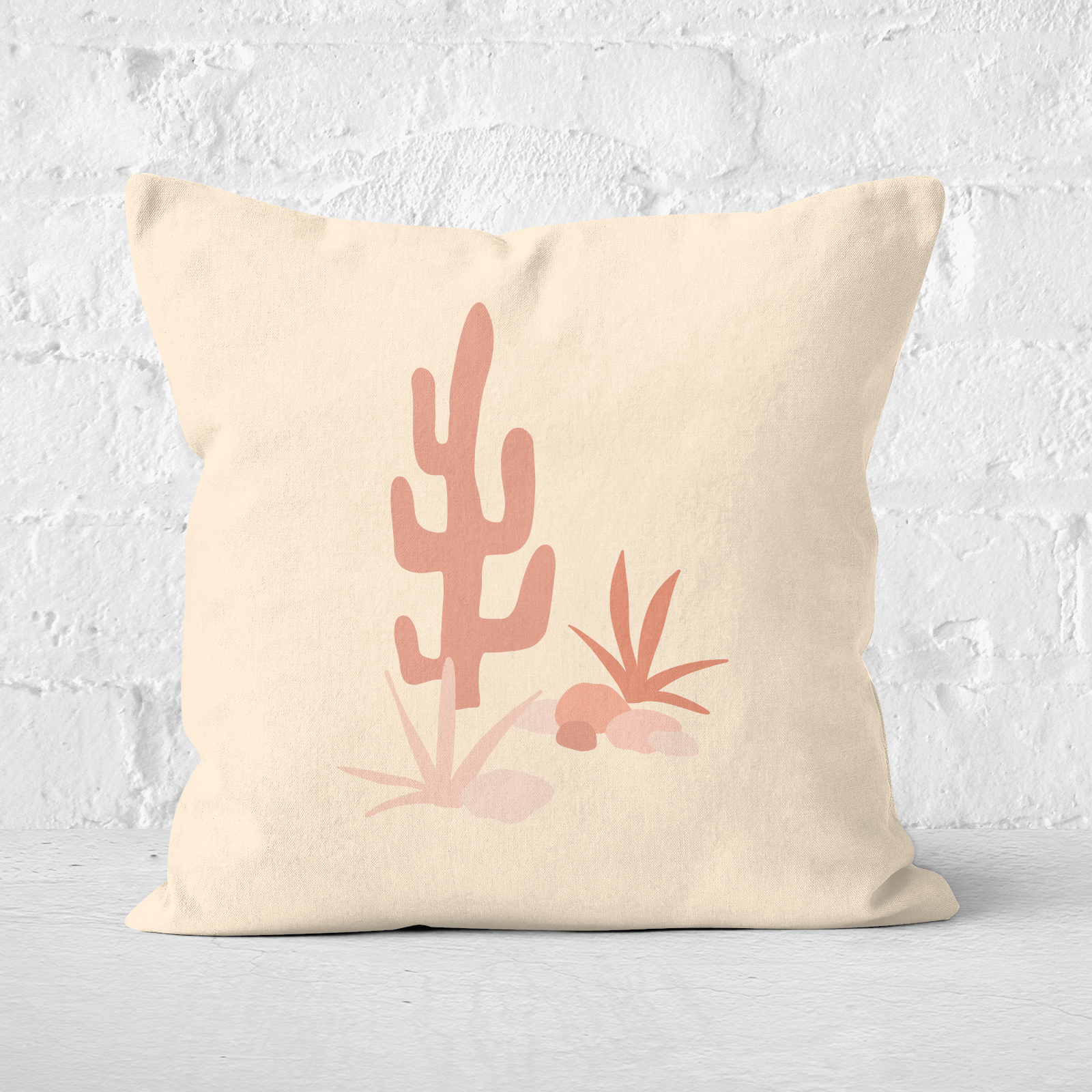 Pressed Flowers Dessert Scene Square Cushion - 60x60cm - Soft Touch