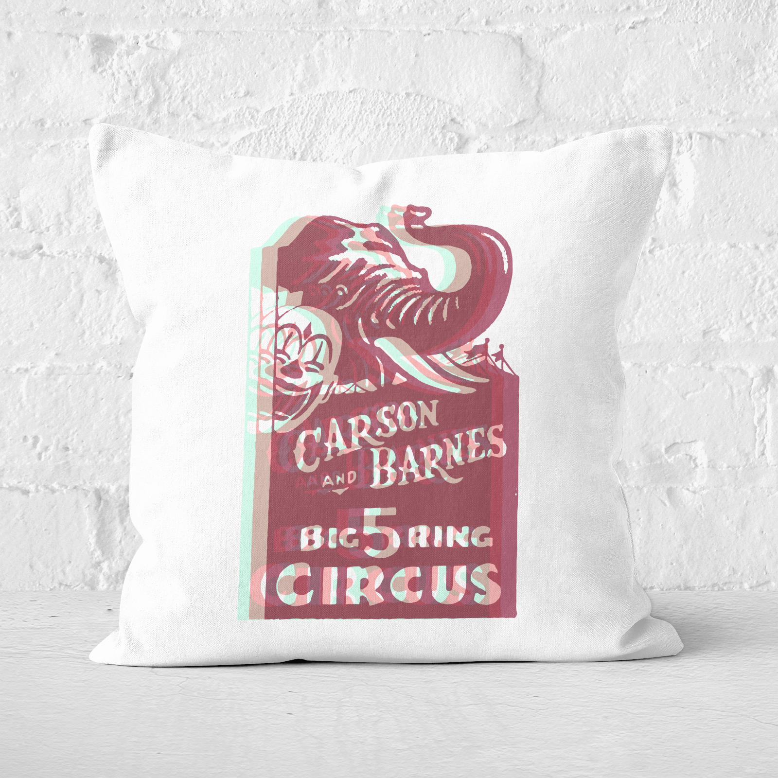 Pressed Flowers Carson And Barnes Big Five Ring Circus Square Cushion - 60x60cm - Soft Touch