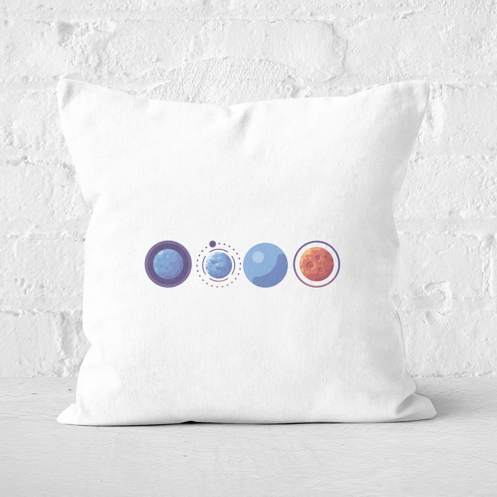 Planets Square Cushion - 40x40cm - Soft Touch