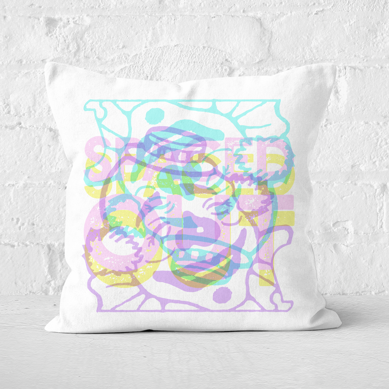 Pressed Flowers Spaced Out Square Cushion - 60x60cm - Soft Touch