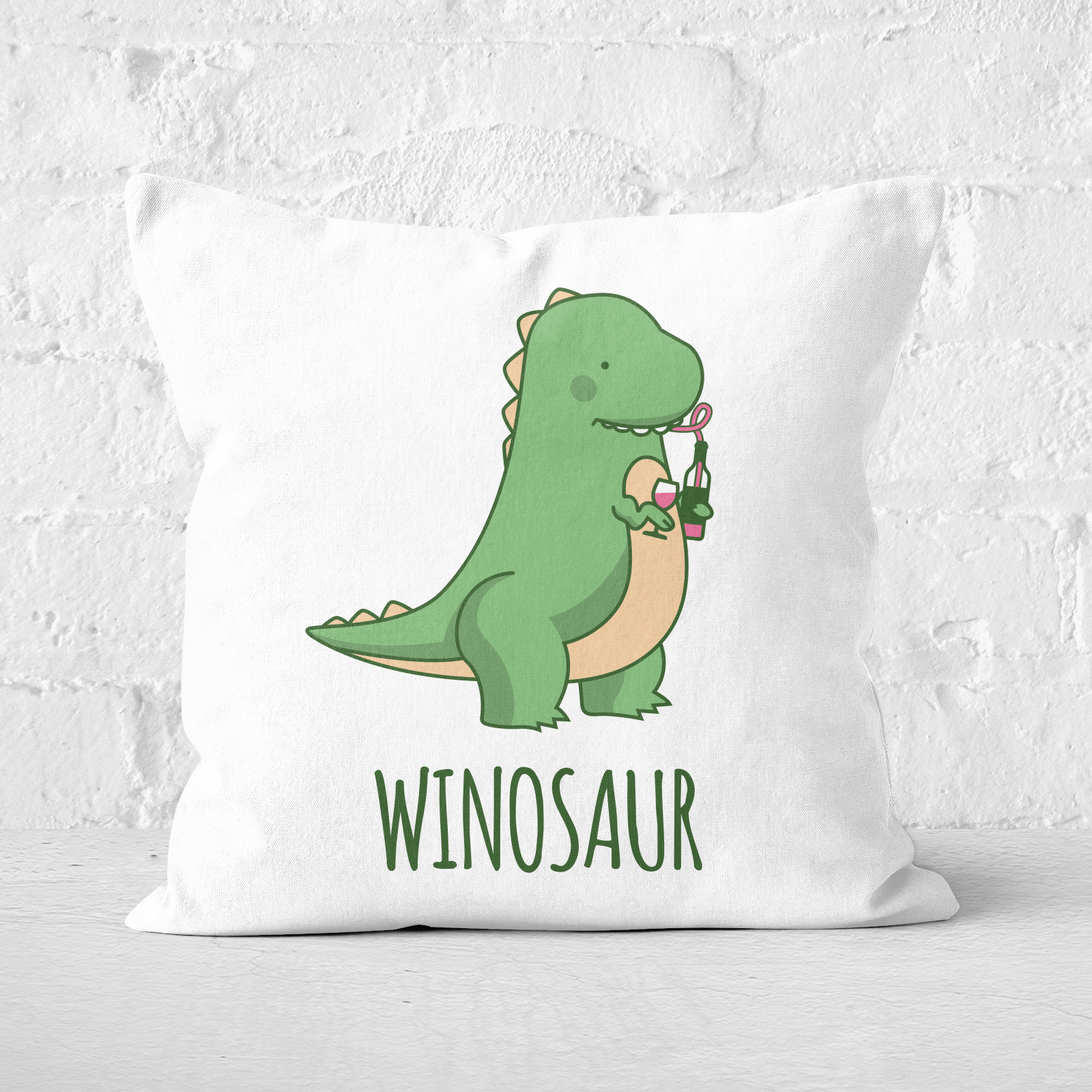Winosaur Square Cushion - 60x60cm - Soft Touch