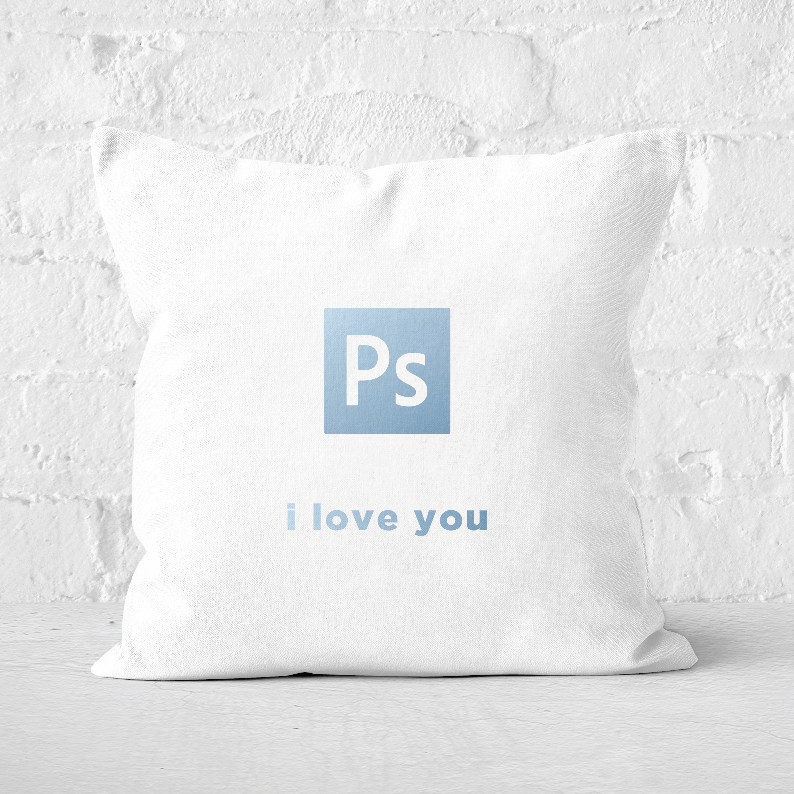 PS I Love You Square Cushion - 60x60cm - Soft Touch