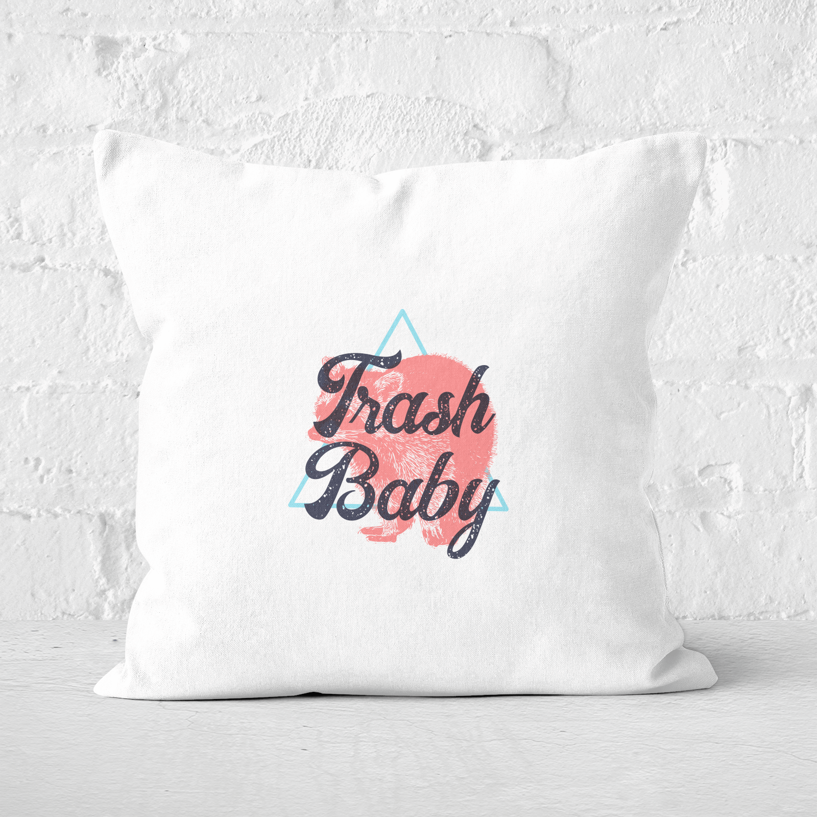 Pressed Flowers Trash Baby Square Cushion - 60x60cm - Soft Touch