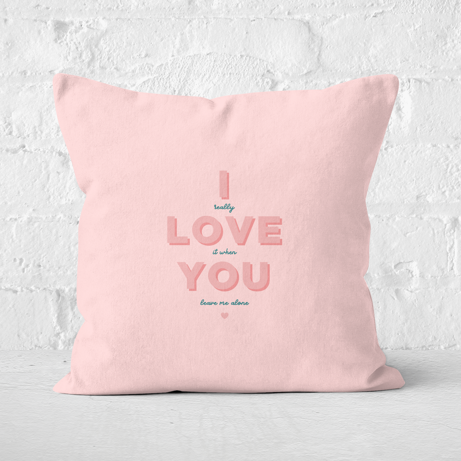 I Love You Square Cushion - 60x60cm - Soft Touch