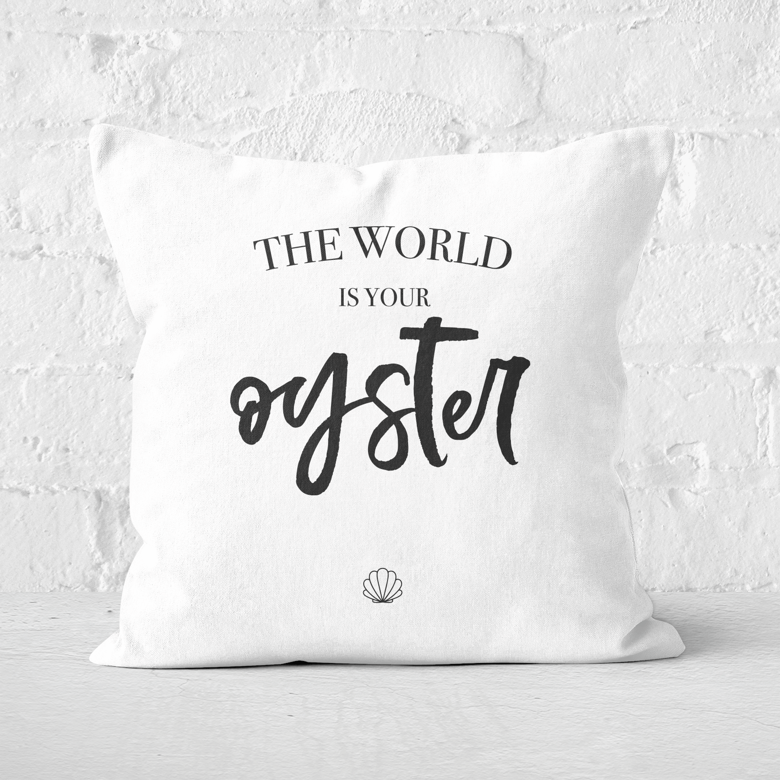 The World Is Your Oyster Square Cushion - 60x60cm - Soft Touch