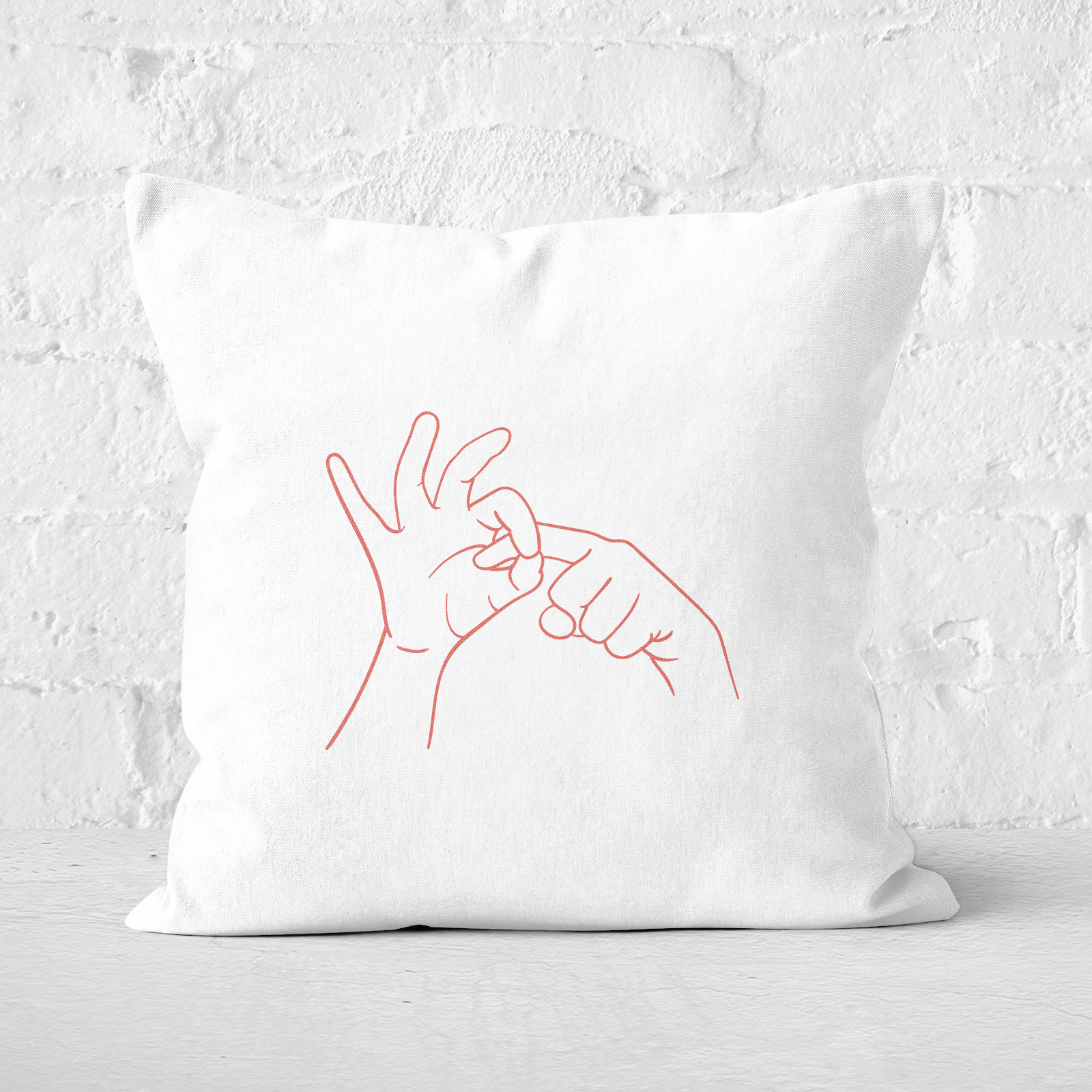 Sexy Hand Gesture Square Cushion - 50x50cm - Soft Touch