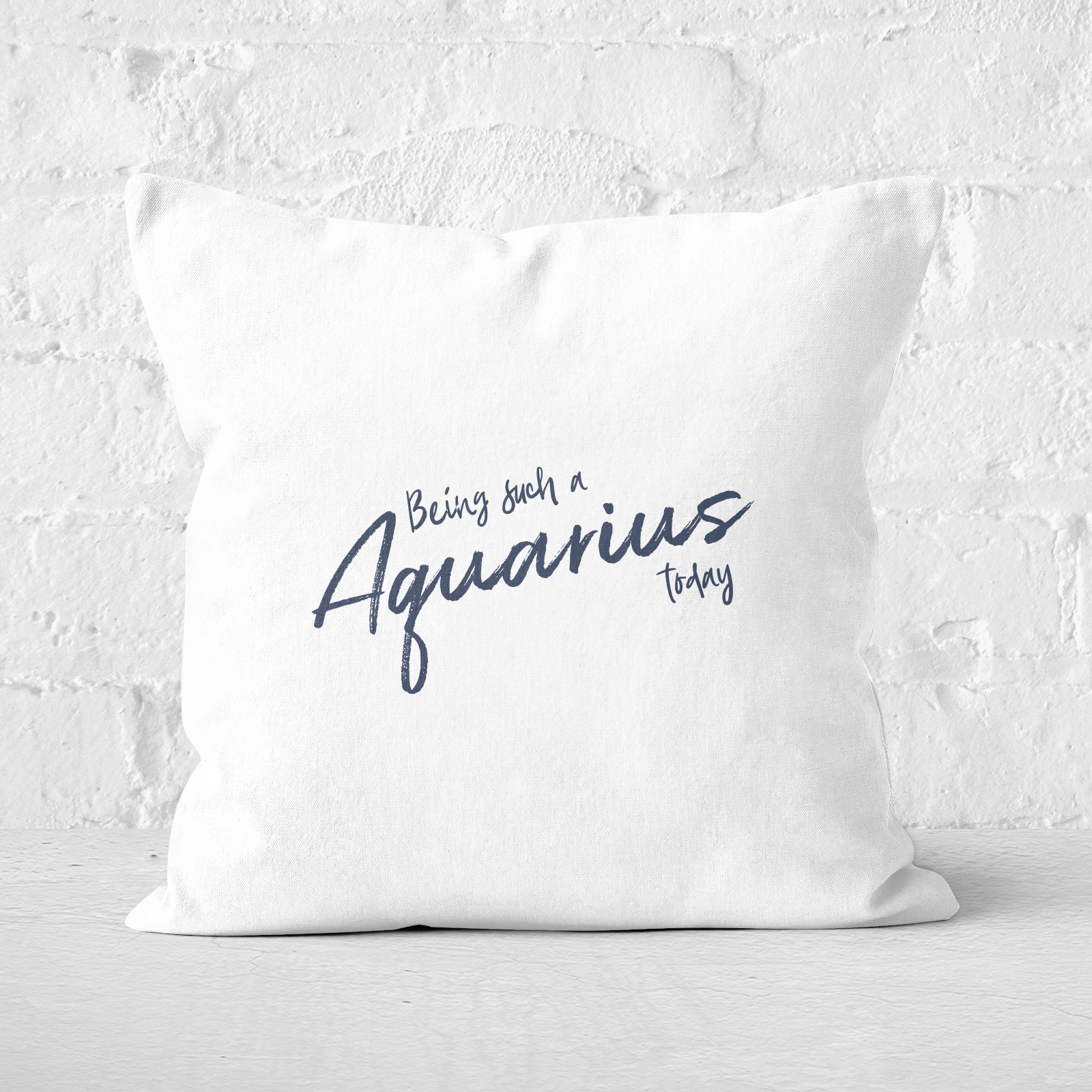 Pressed Flowers Being Such A Aquarius Today Square Cushion - 60x60cm - Soft Touch