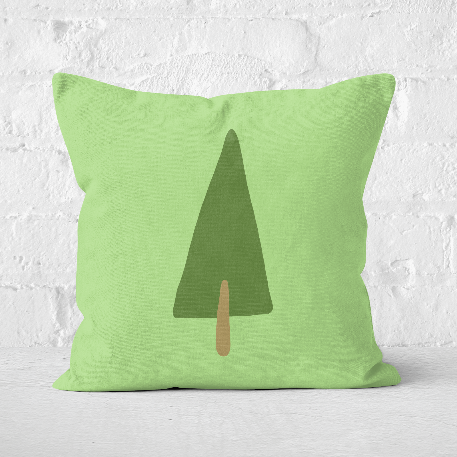 Earth Friendly Pine Tree Square Cushion - 50x50cm - Soft Touch