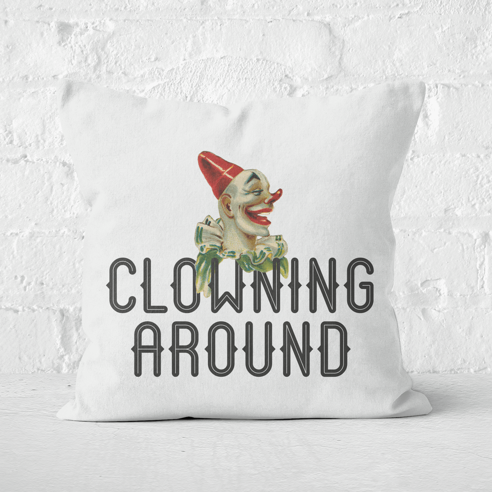 Pressed Flowers Clowning Around Square Cushion - 60x60cm - Soft Touch