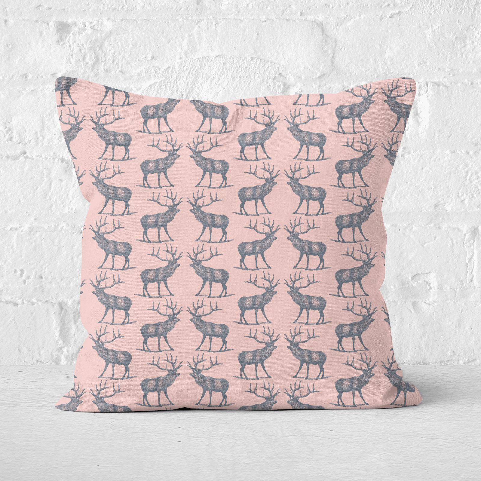 Earth Friendly Deer Square Cushion - 60x60cm - Soft Touch