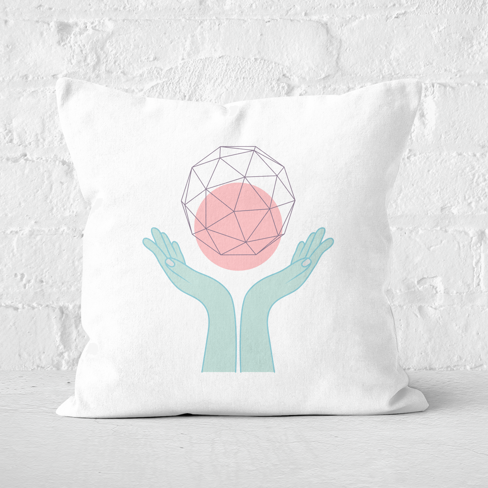 Pressed Flowers Enlightenment Square Cushion - 60x60cm - Soft Touch