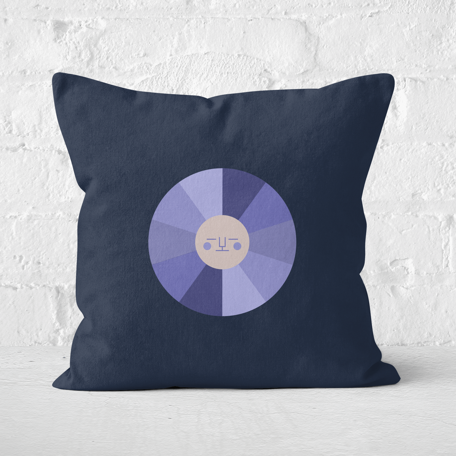 Pressed Flowers Colours Of The Night Square Cushion - 50x50cm - Soft Touch