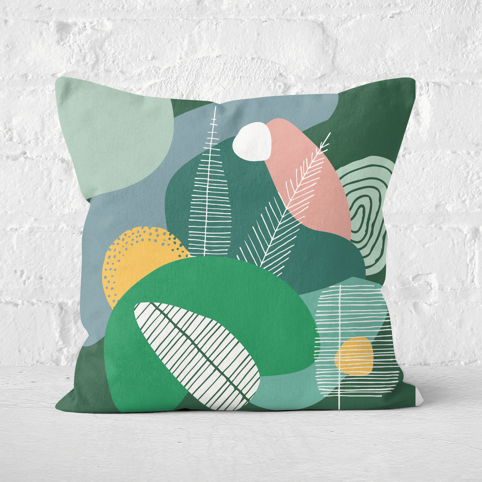 Earth Friendly Deep Earth Tones Square Cushion - 40x40cm - Soft Touch
