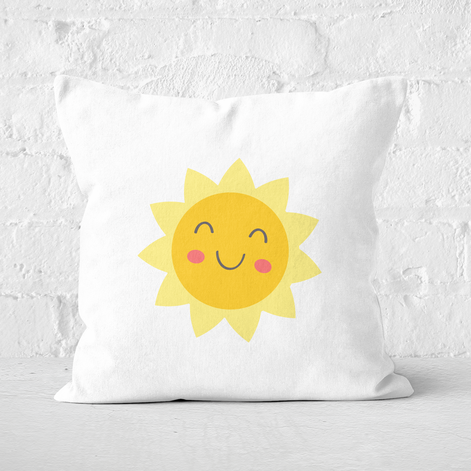 Pressed Flowers Spring Sunshine Square Cushion - 60x60cm - Soft Touch