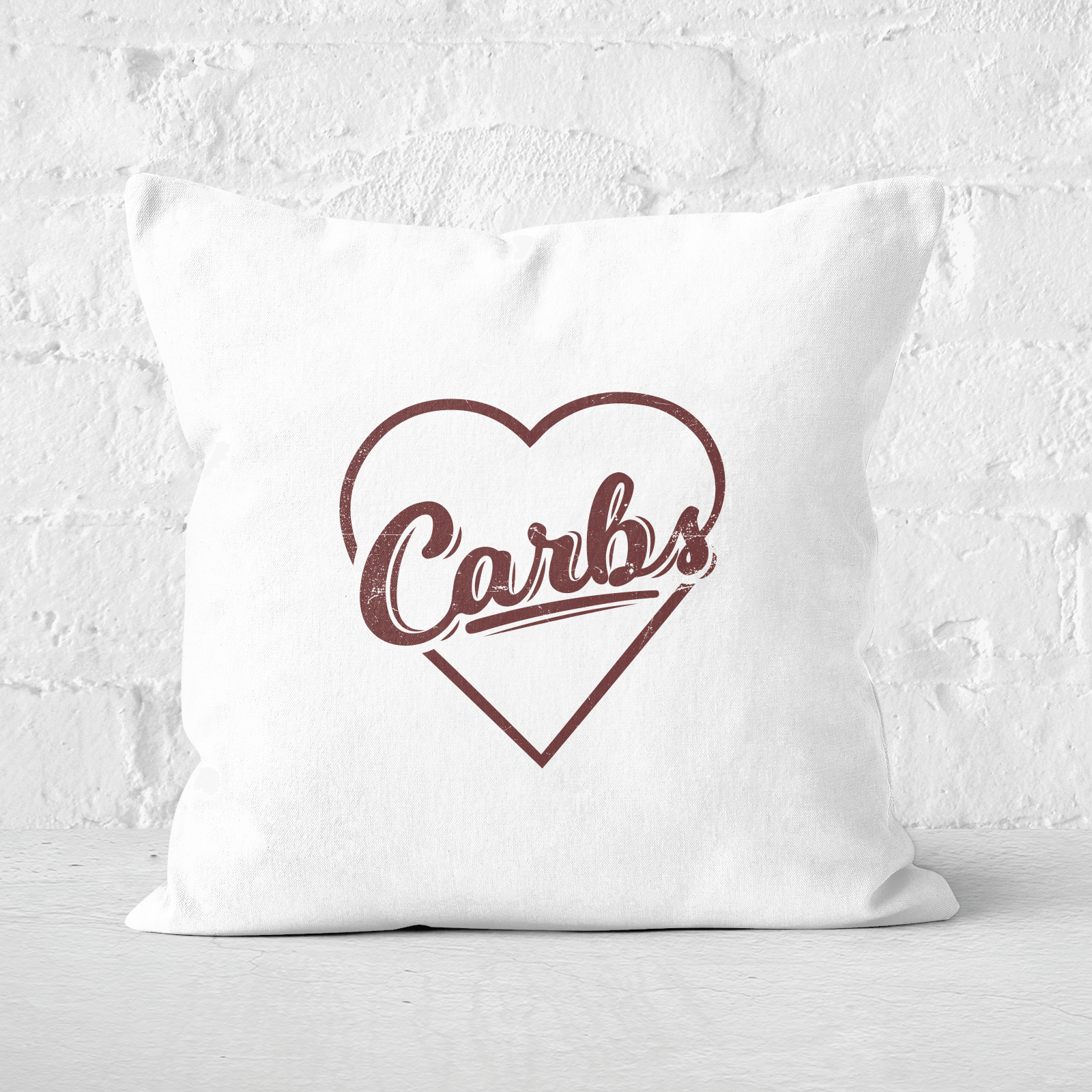 Love Carbs Square Cushion - 50x50cm - Soft Touch