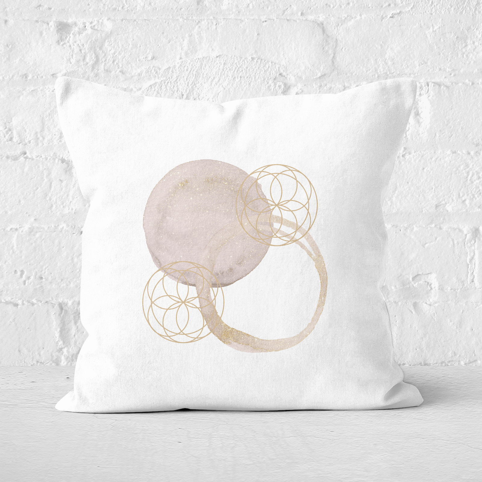 Watercolour Swirls Square Cushion - 60x60cm - Soft Touch