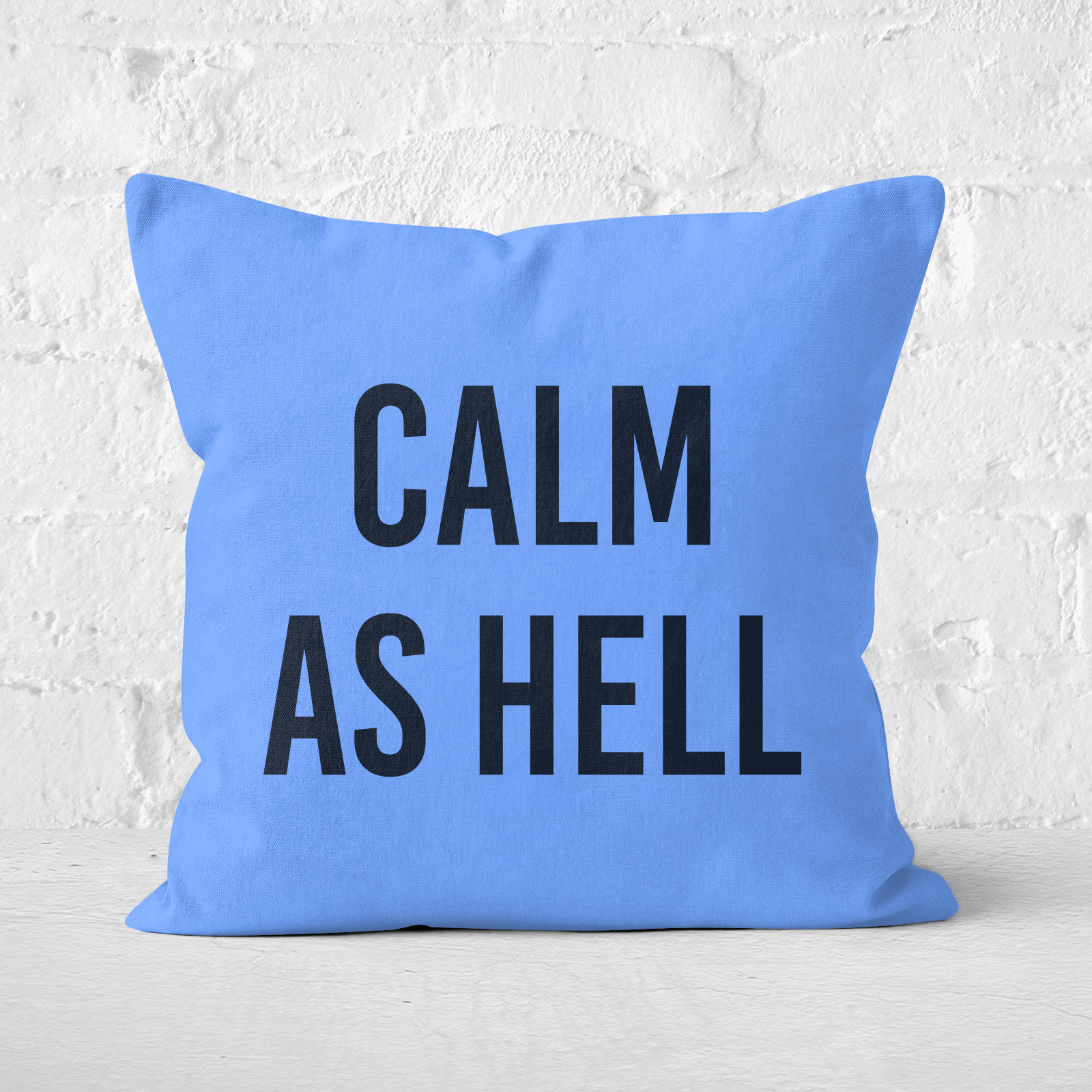 Pressed Flowers CALM AS HELL Square Cushion - 60x60cm - Soft Touch