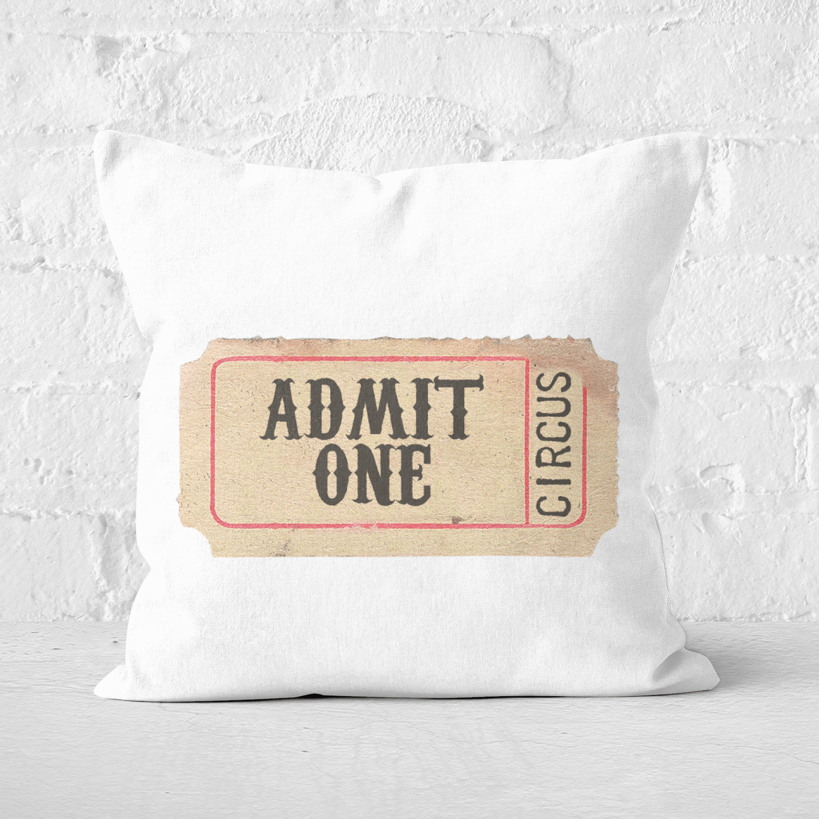 Pressed Flowers Circus Ticket Square Cushion - 60x60cm - Soft Touch