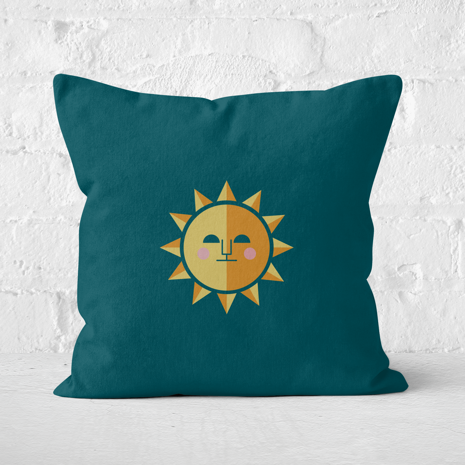 Pressed Flowers The Sun Square Cushion - 60x60cm - Soft Touch