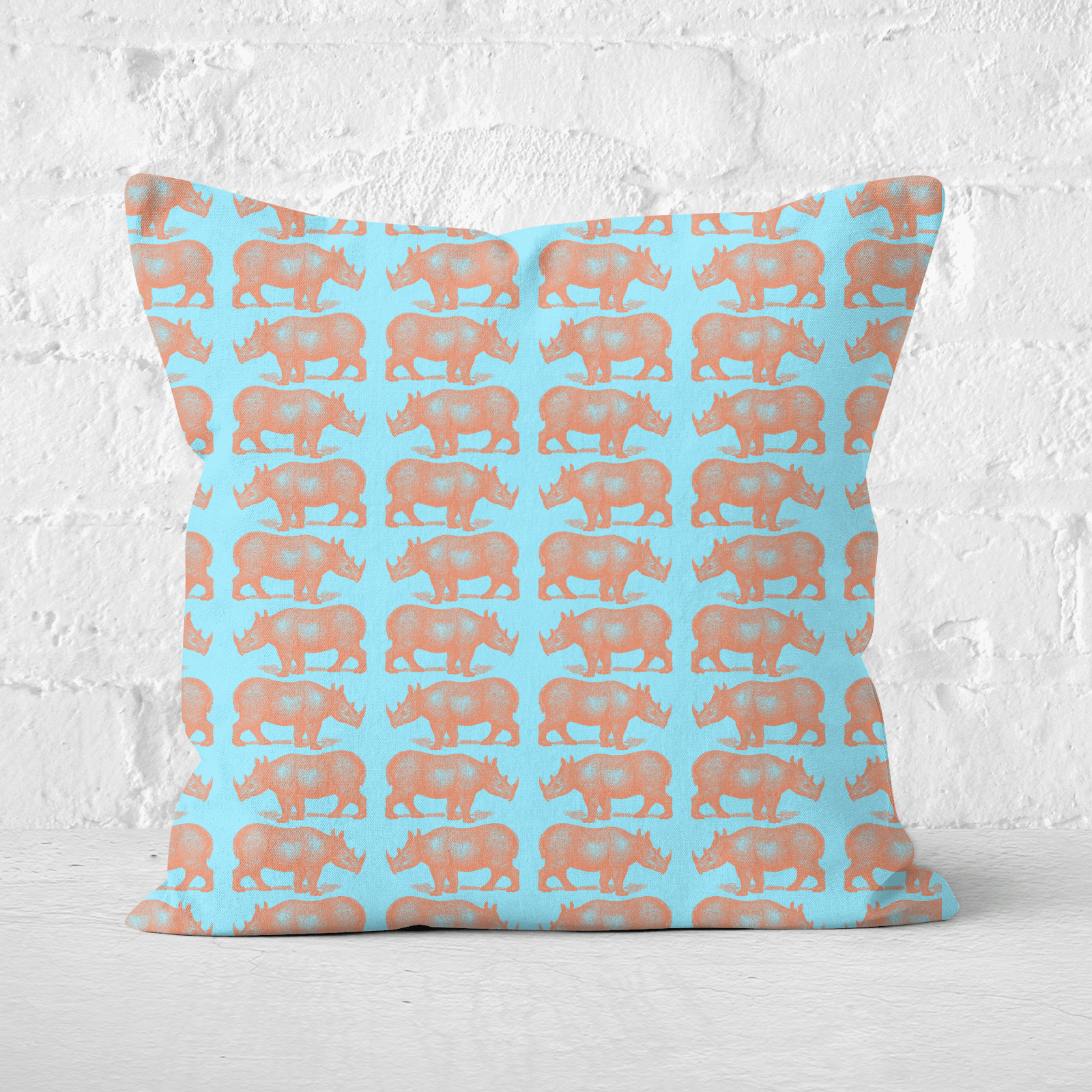 Earth Friendly Rhino Square Cushion - 60x60cm - Soft Touch