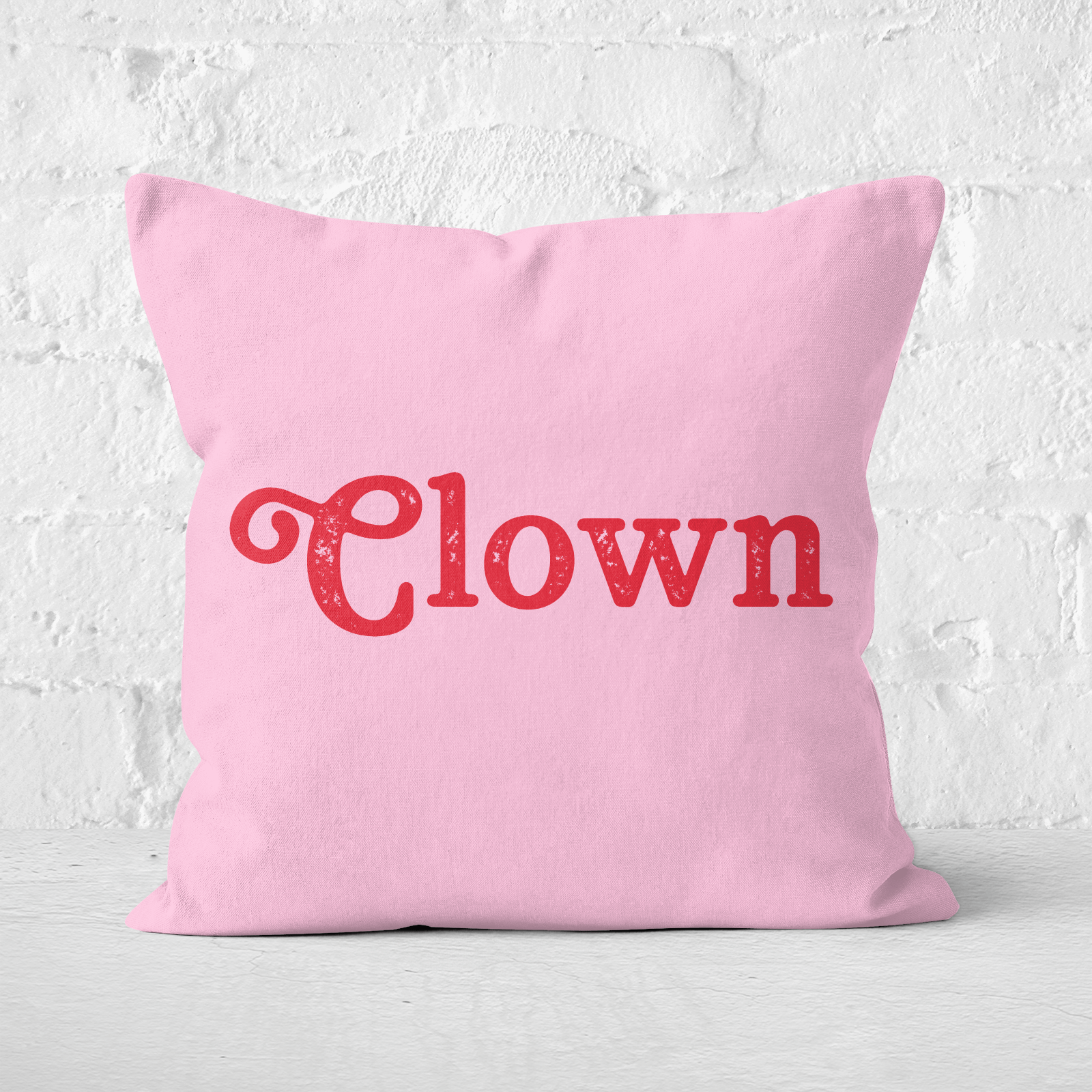 Pressed Flowers Clown Square Cushion - 60x60cm - Soft Touch
