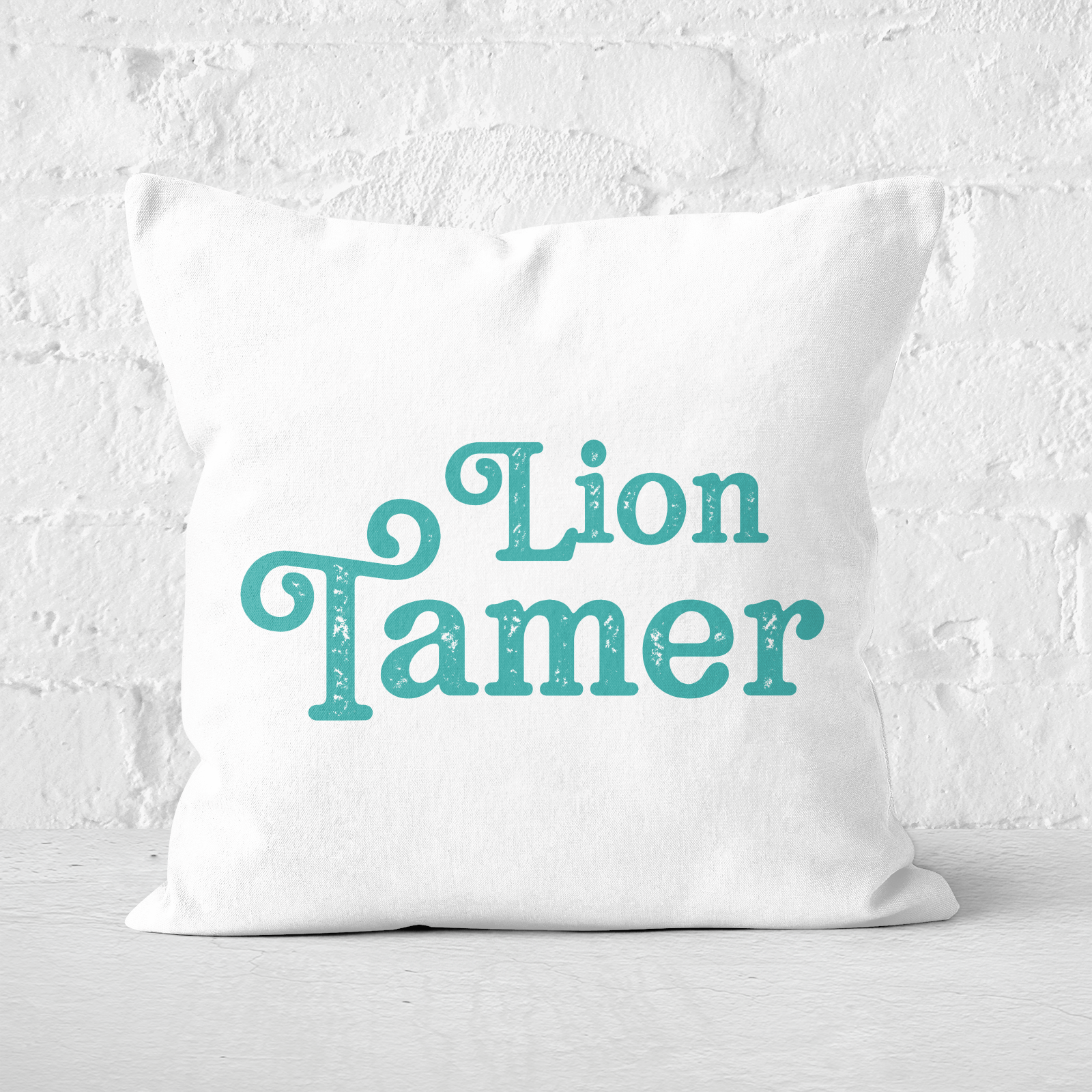 Pressed Flowers Lion Tamer Square Cushion - 60x60cm - Soft Touch