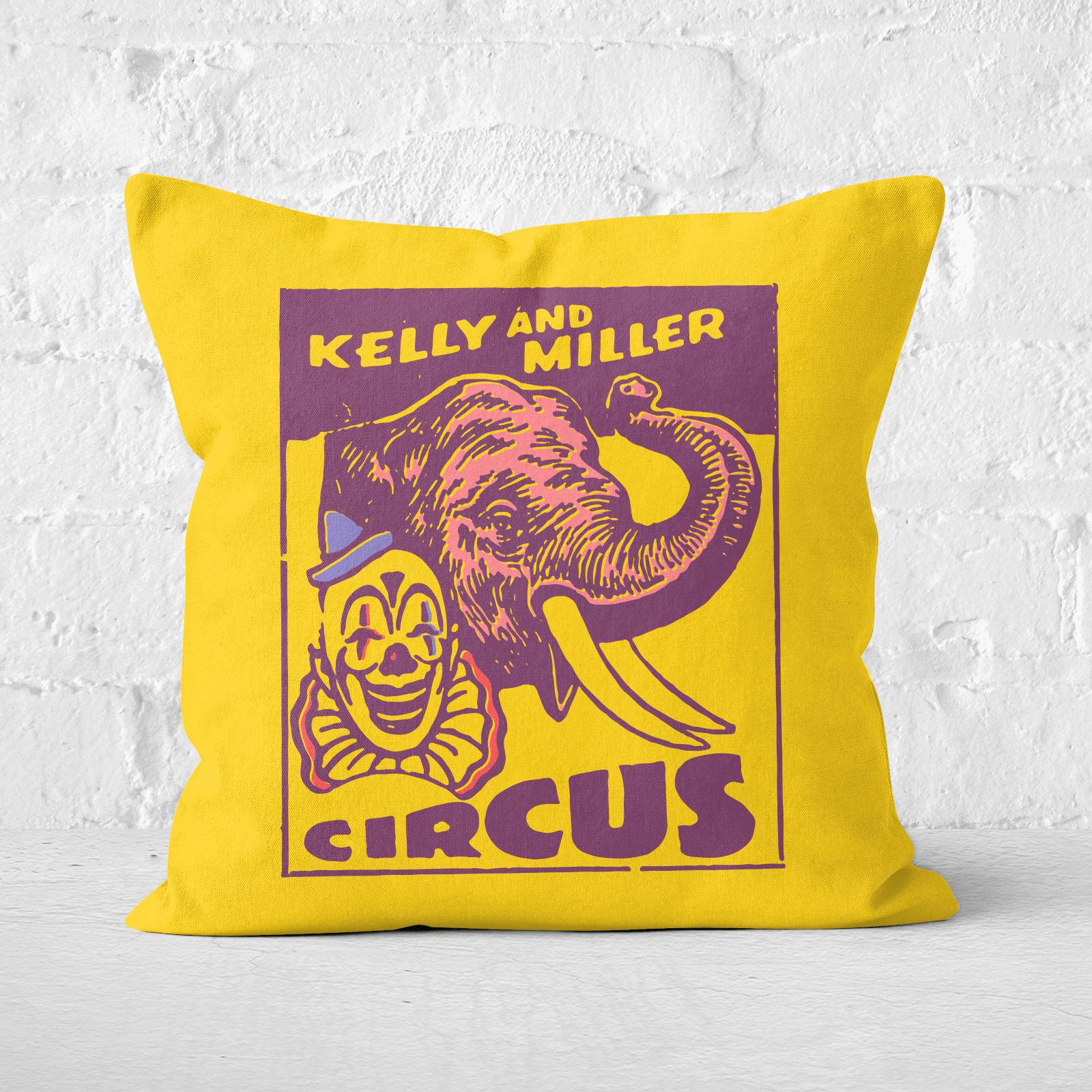 Pressed Flowers Kelly And Miller Circus Square Cushion - 60x60cm - Soft Touch