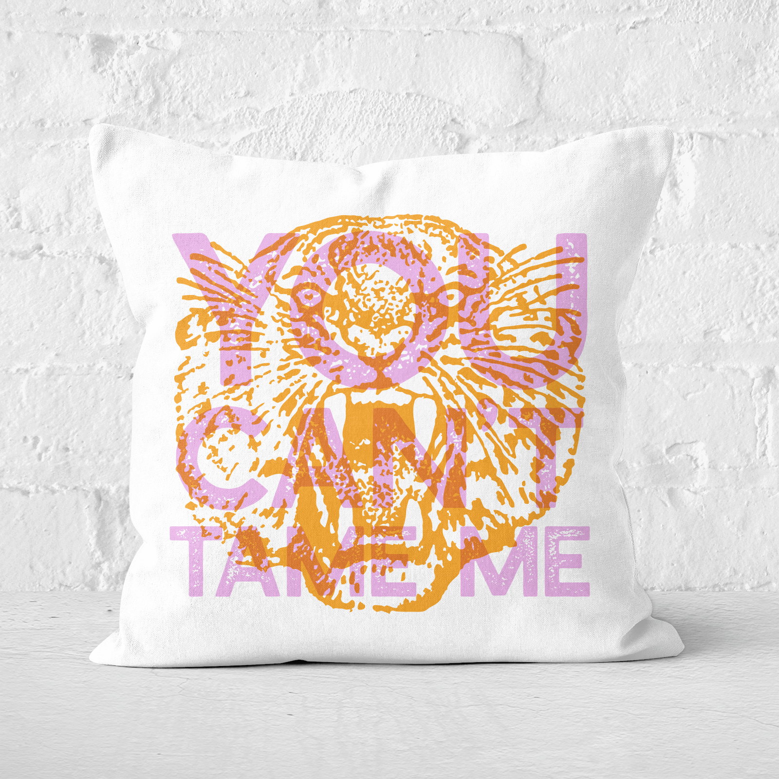 Pressed Flowers You Can't Tame Me Square Cushion - 60x60cm - Soft Touch