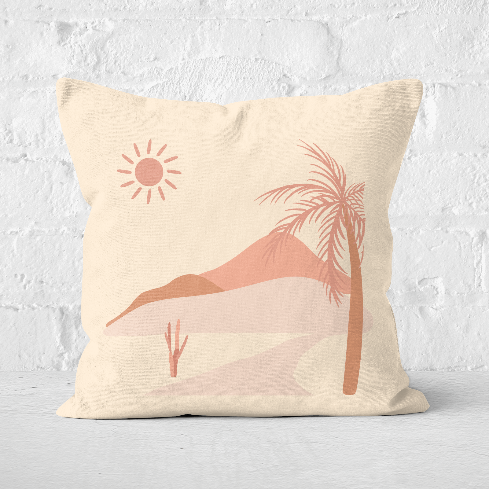 Pressed Flowers Dessert Scenes Square Cushion - 60x60cm - Soft Touch