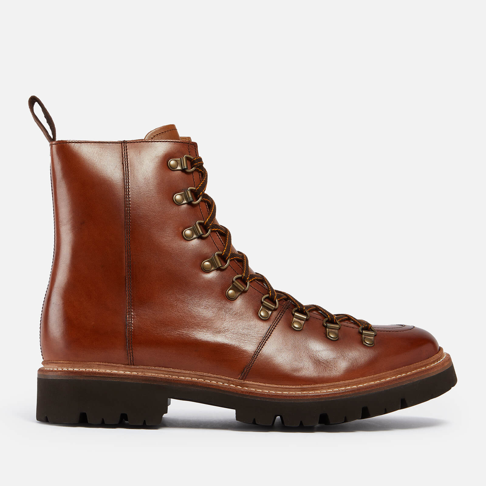 Grenson Men's Brady Handpainted Leather Hiking Style Boots - Tan - Uk  9