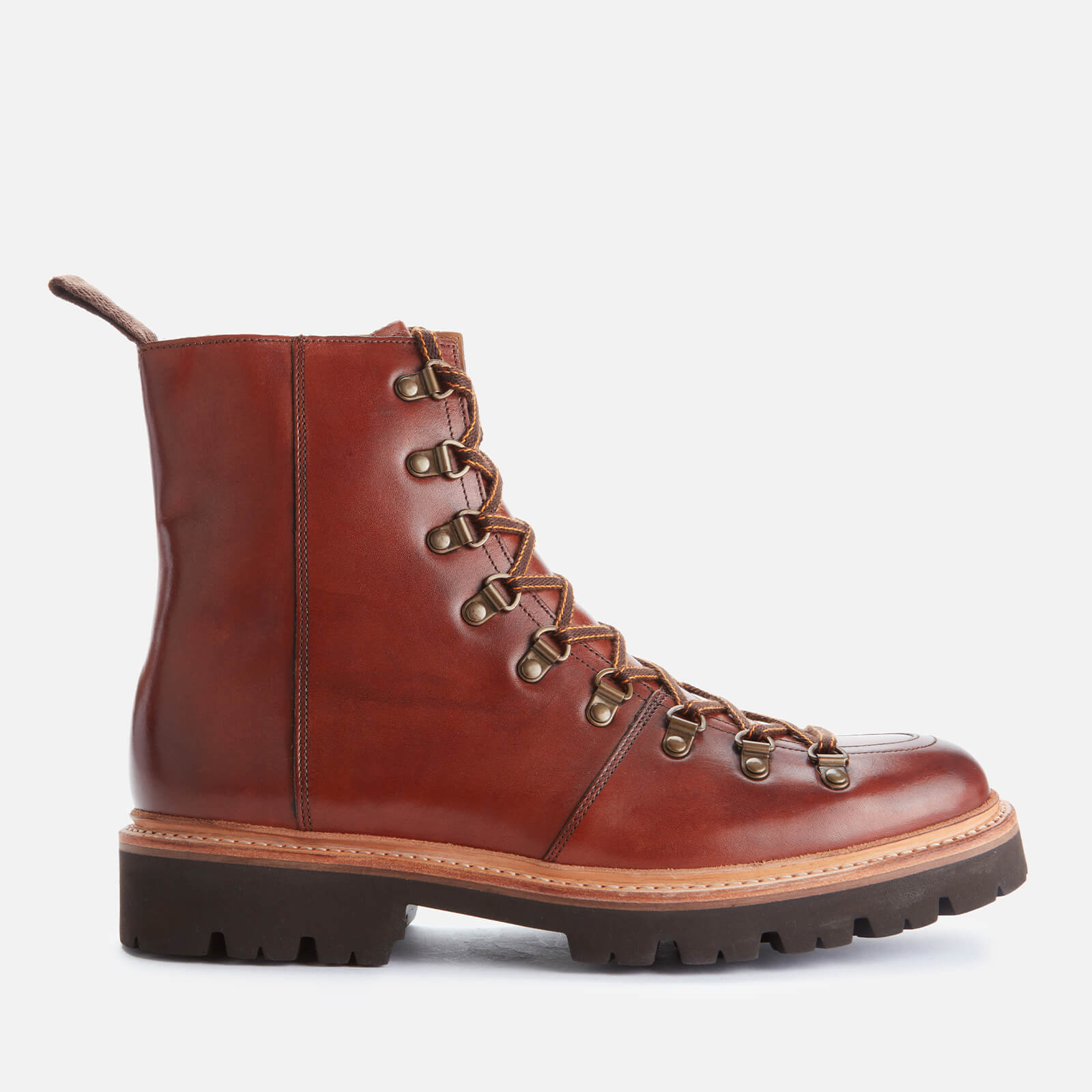 Grenson Men's Brady Handpainted Leather Hiking Style Boots - Tan - UK  9