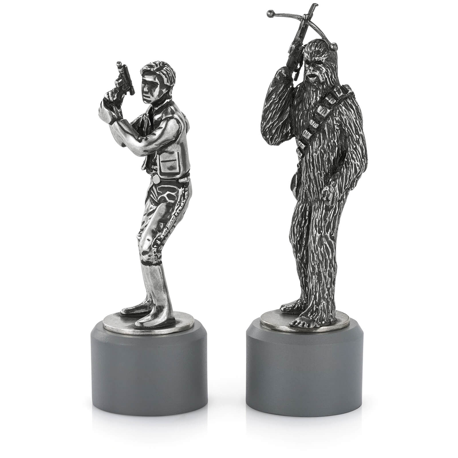 Piezas de ajedrez de peltre Han Solo y Chewbacca (Alfil) Star Wars Royal Selangor