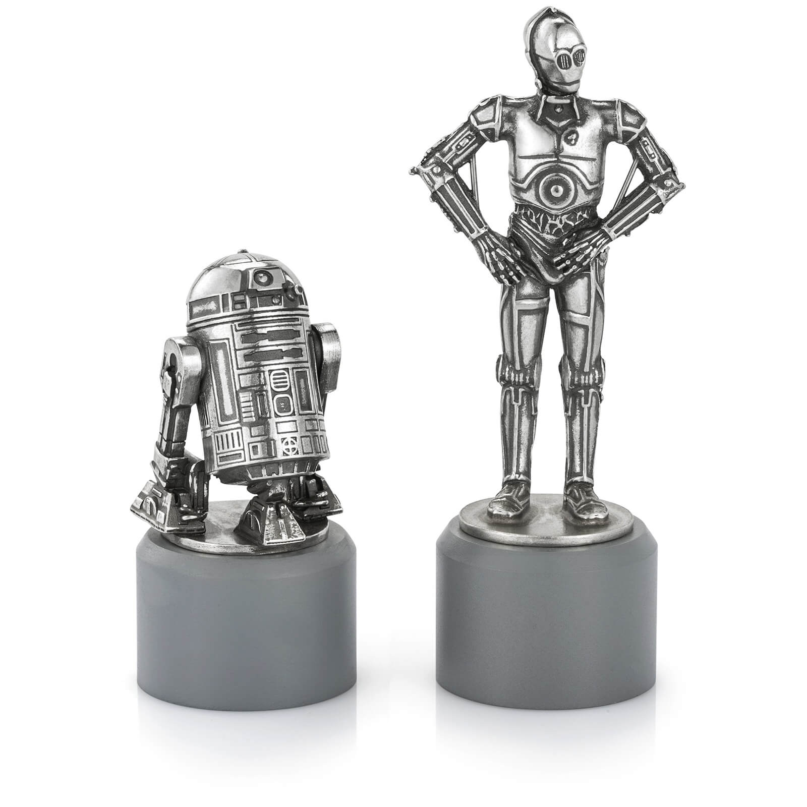 Piezas de ajedrez de peltre R2D2 y C3PO (Caballero) Star Wars Royal Selangor