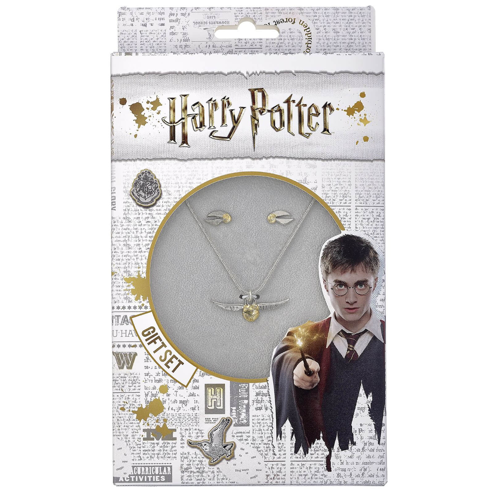 Harry Potter Gift Set - Golden Snitch Necklace & Earrings