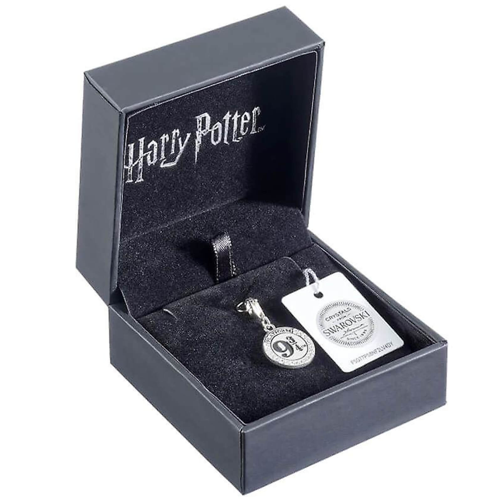 Harry Potter Sterling Silver Platform 9 3/4 Necklace Embellished with Swarovski Crystals