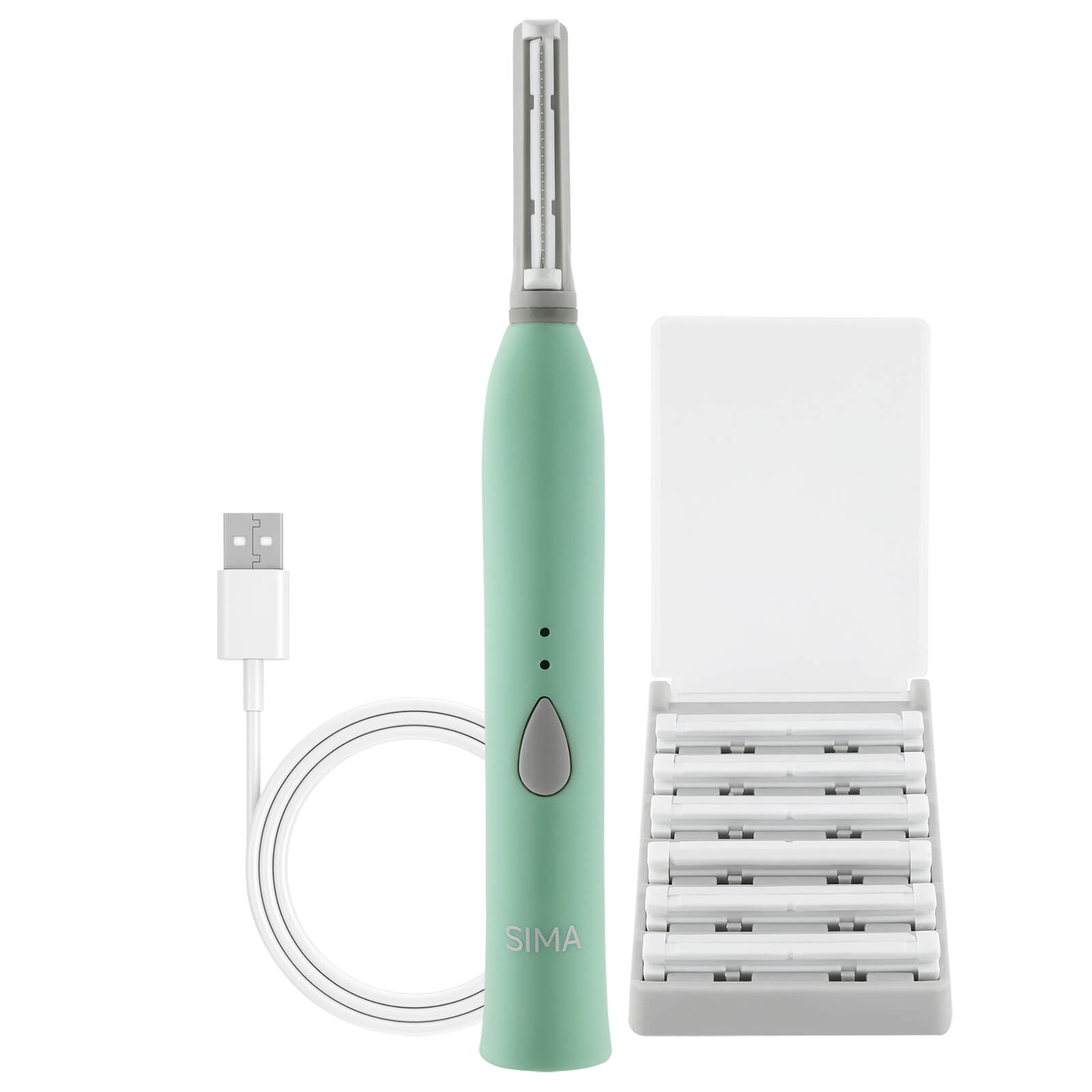 Spa Sciences SIMA Sonic Facial Exfoliation And Hair Removal System (Various Shades) - Mint