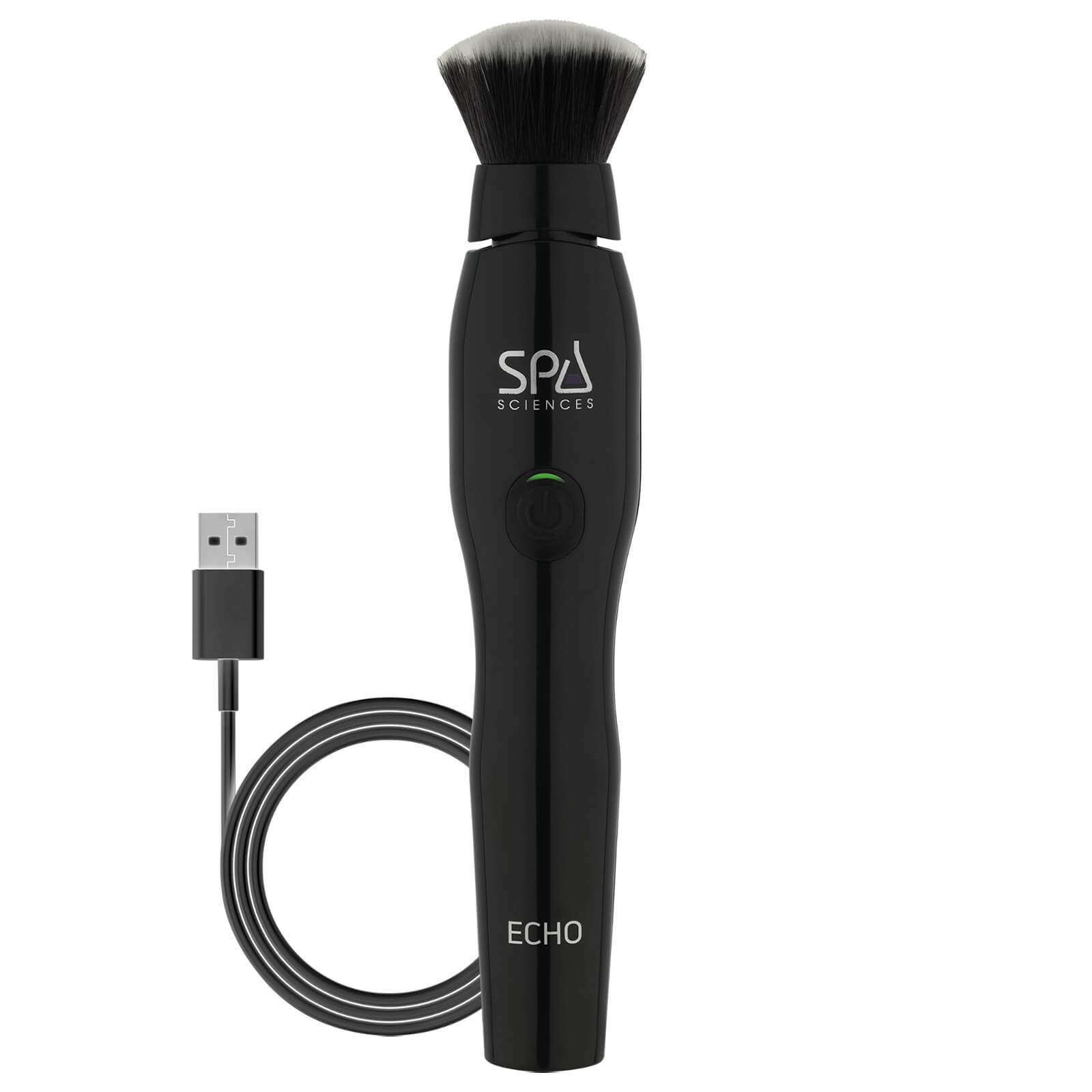 Spa Sciences ECHO Antimicrobial Sonic Makeup Brush (Various Shades) - Black