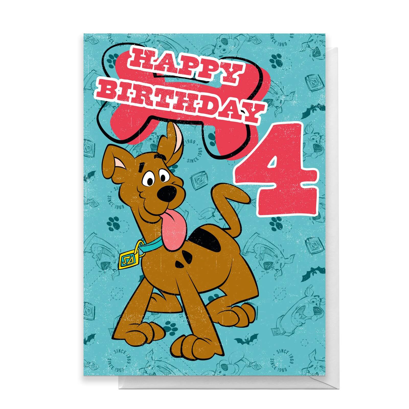 

Scooby Doo 4th Birthday Greetings Card - Standard Card