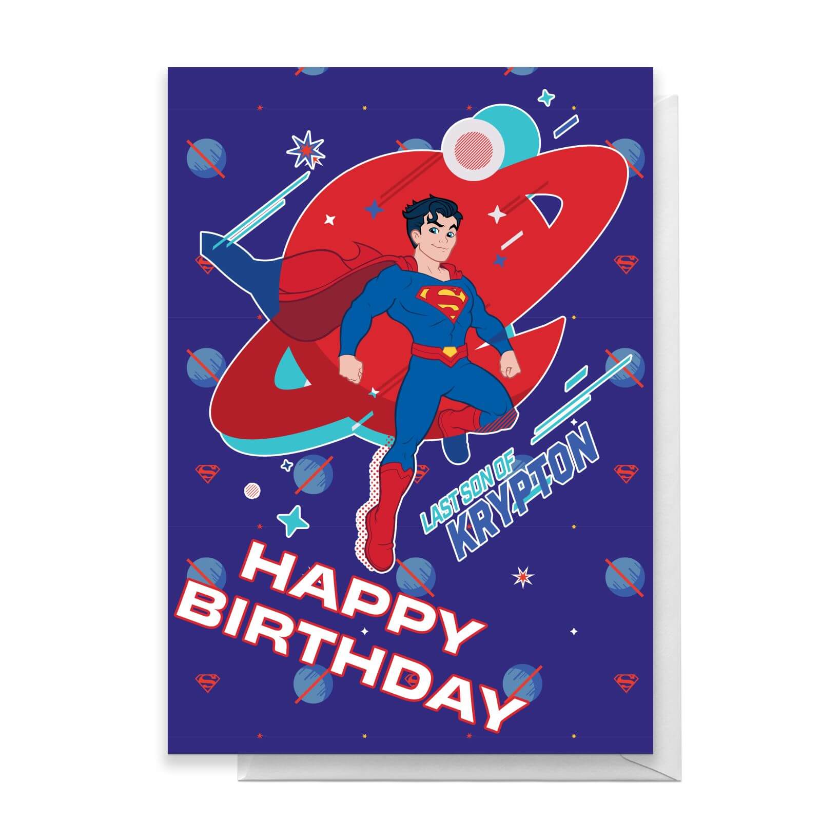 Superman Krypton Happy Birthday Greetings Card - Standard Card