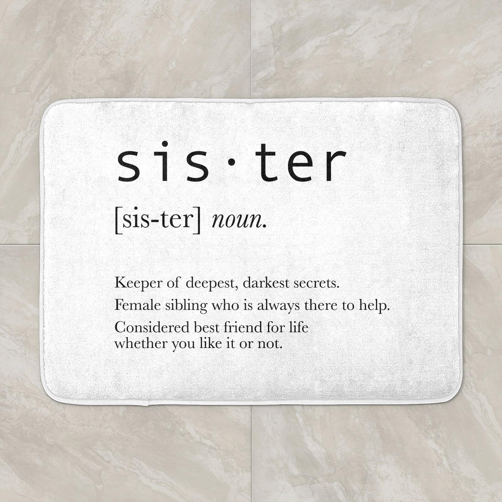 Sister Definition Bath Mat