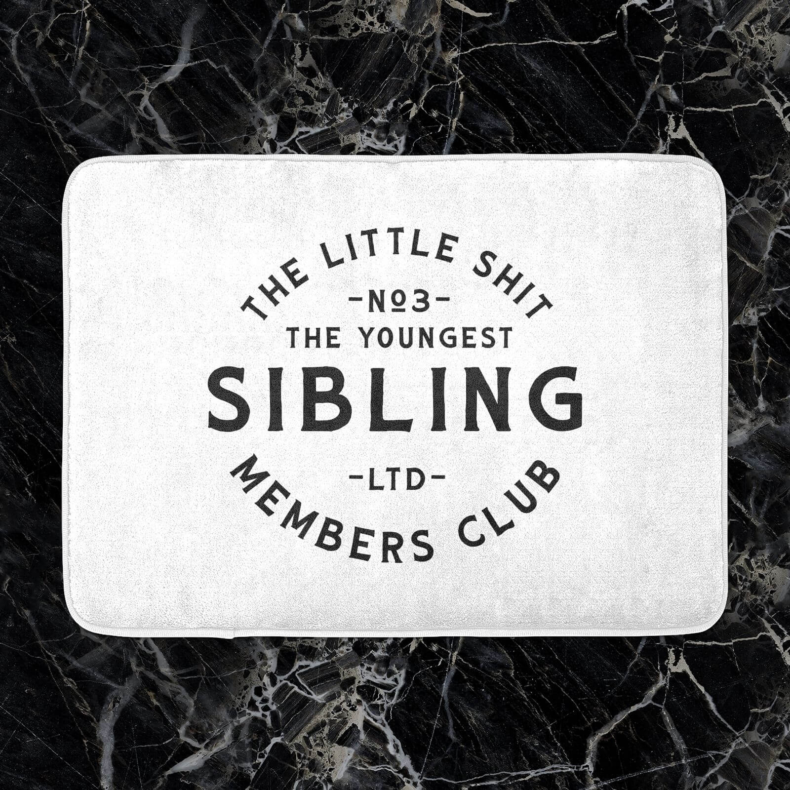 The Youngest Sibling Little Shit Bath Mat