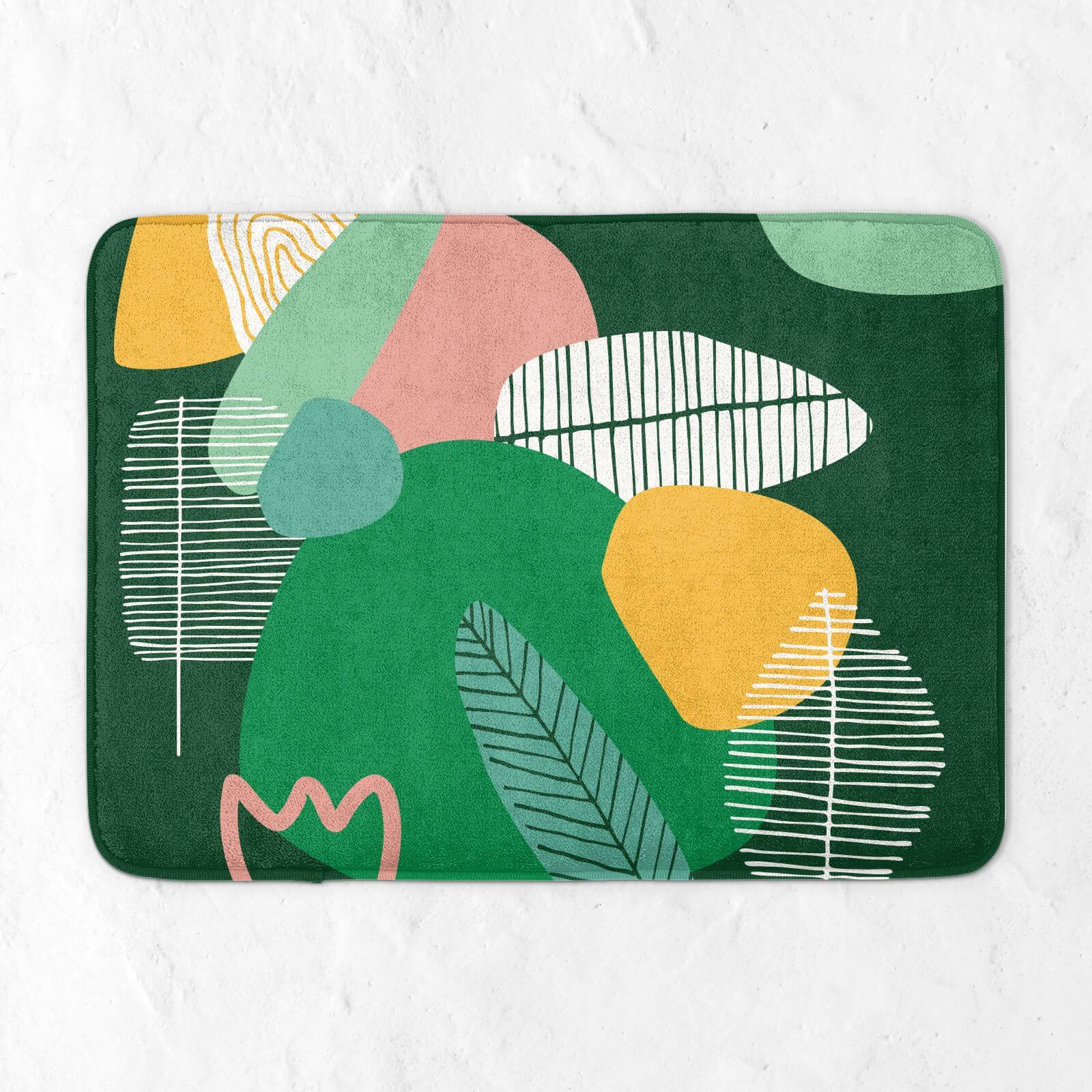 Earth Garden Print Bath Mat