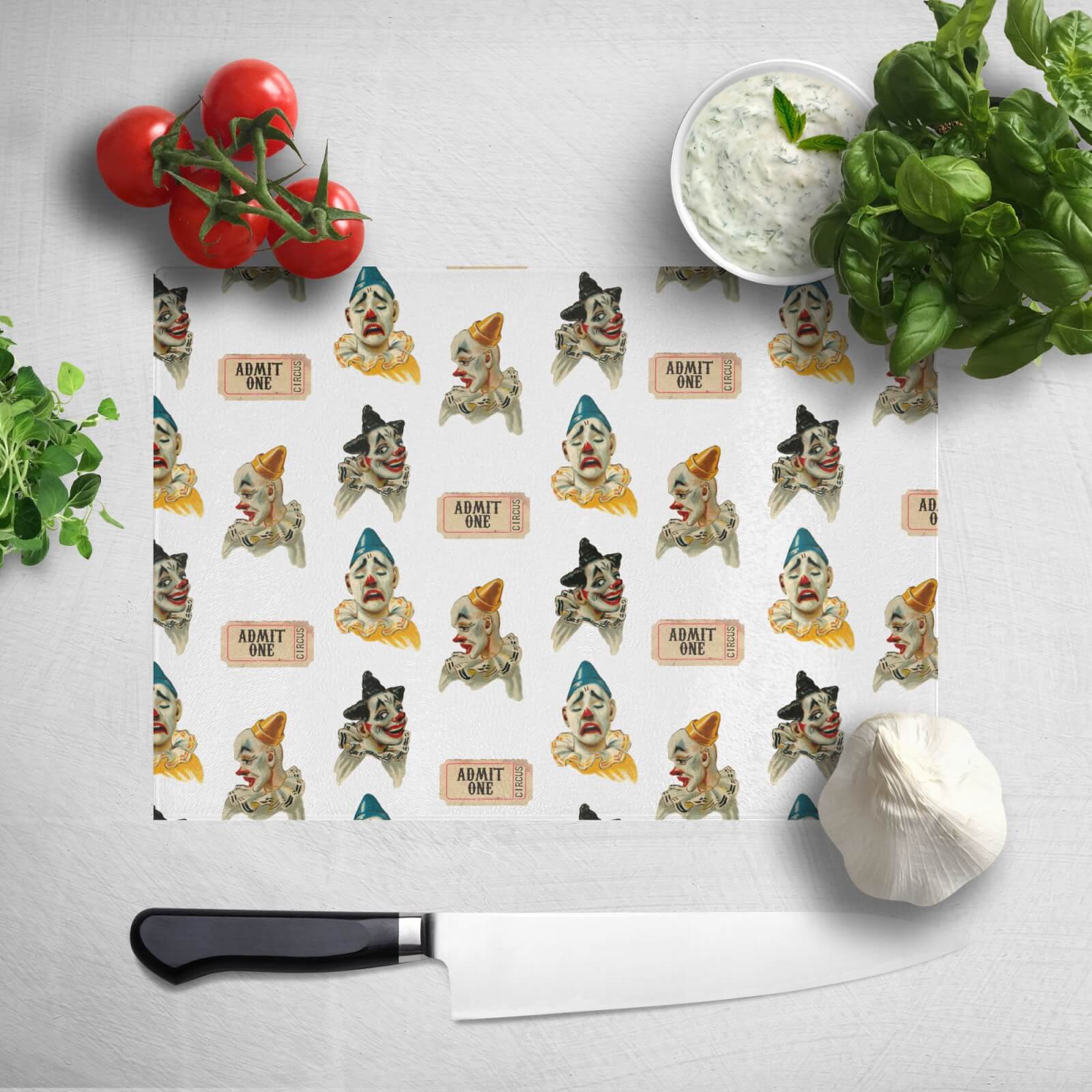 Circus Clown Pattern Chopping Board