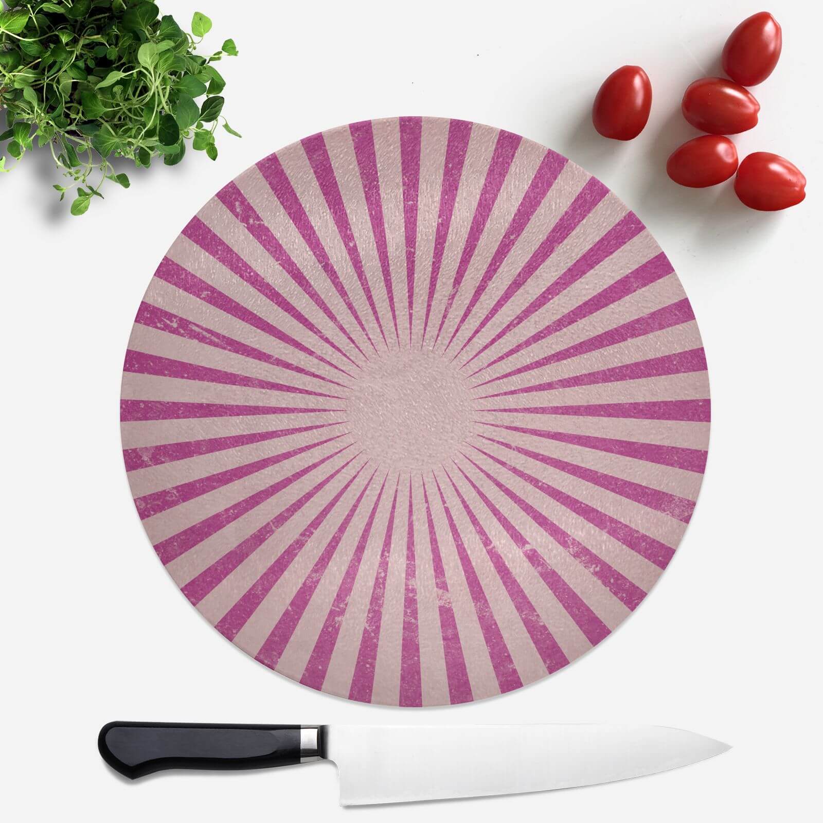 Circus Beams Pink Round Chopping Board