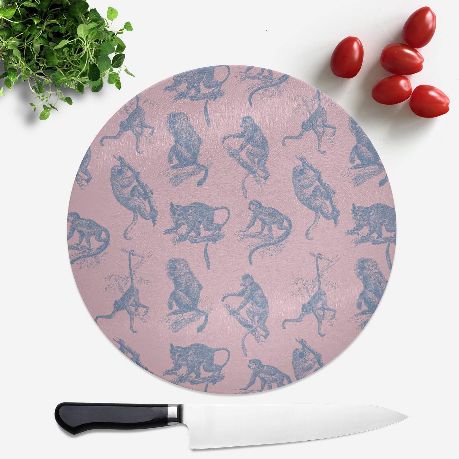 Monkeys Round Chopping Board