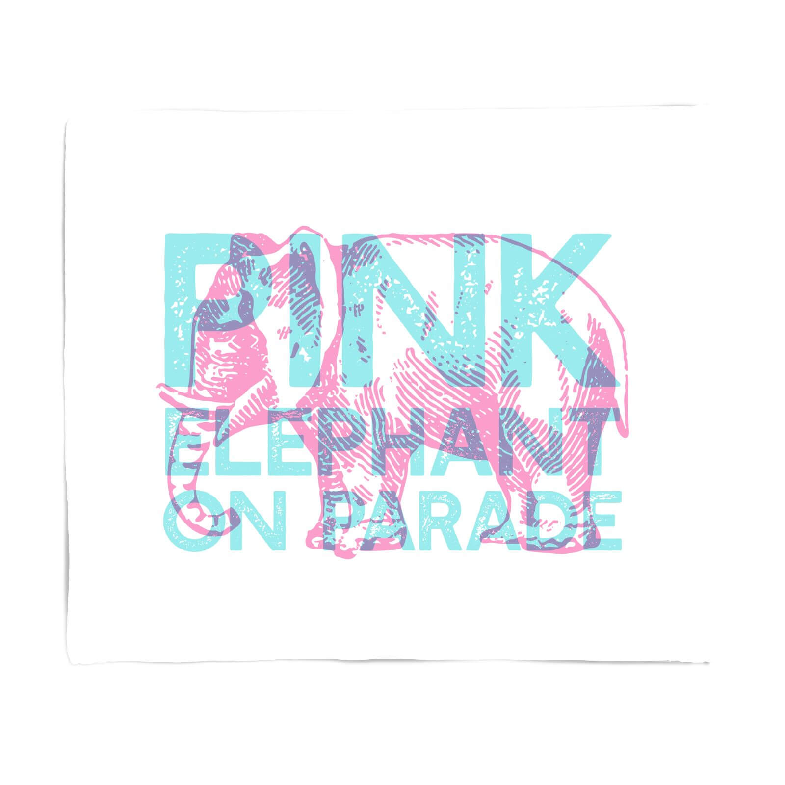 Pink Elephant Fleece Blanket