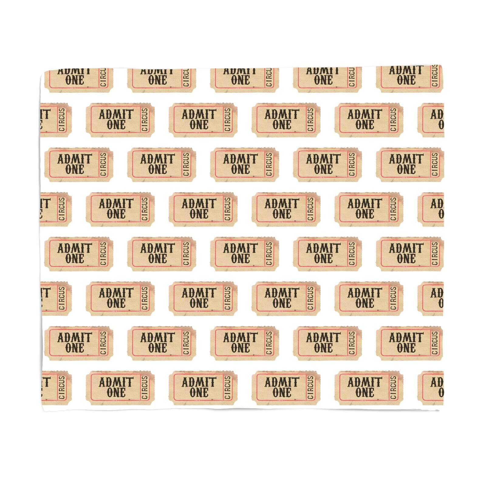 Circus Ticket Pattern Fleece Blanket